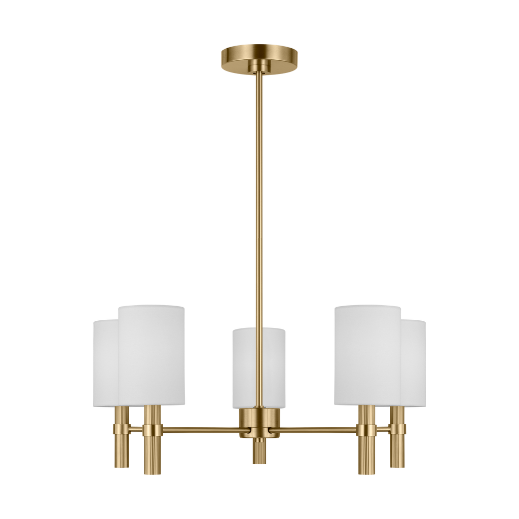 Manor Medium Chandelier Satin Brass
