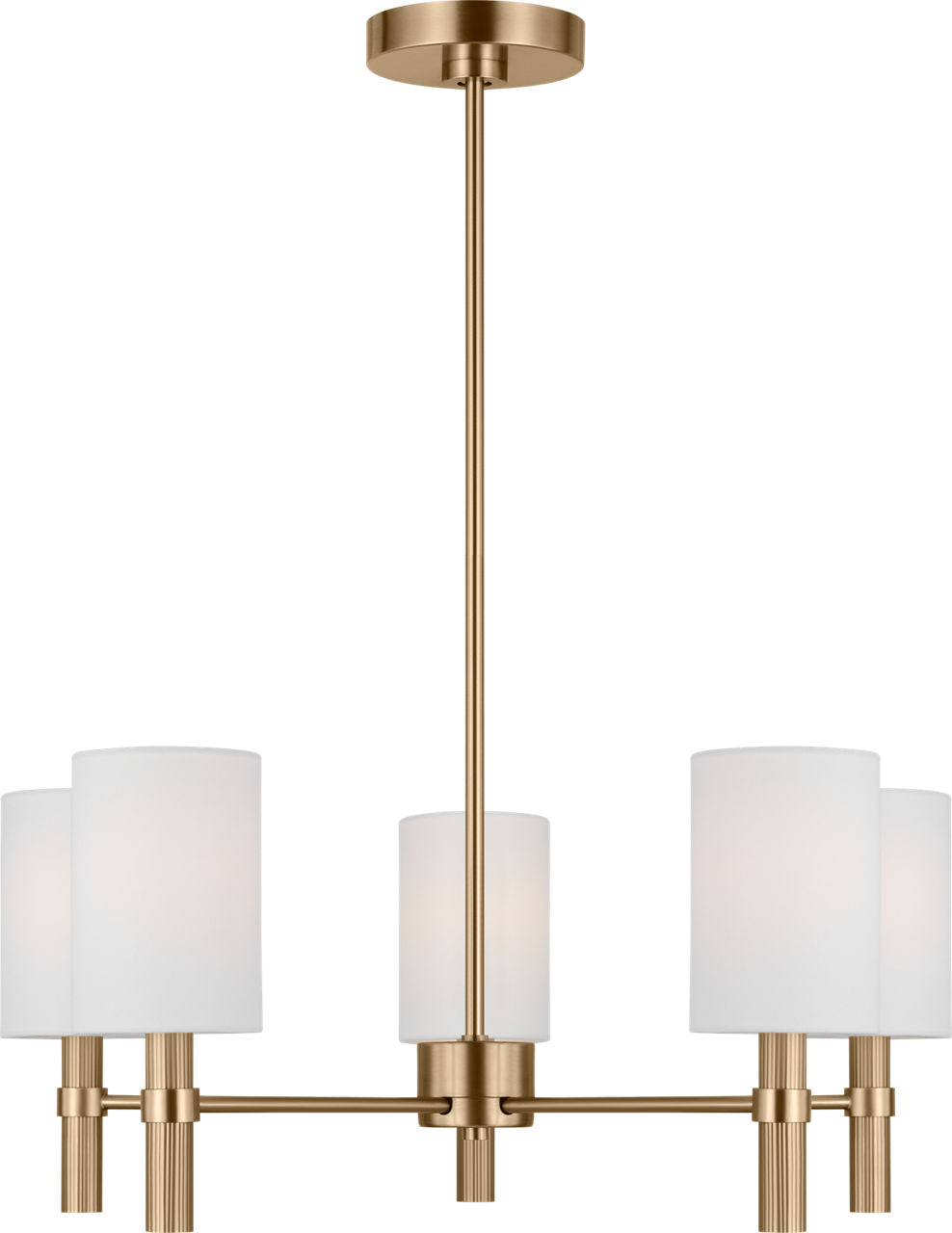 Manor Medium Chandelier Satin Brass