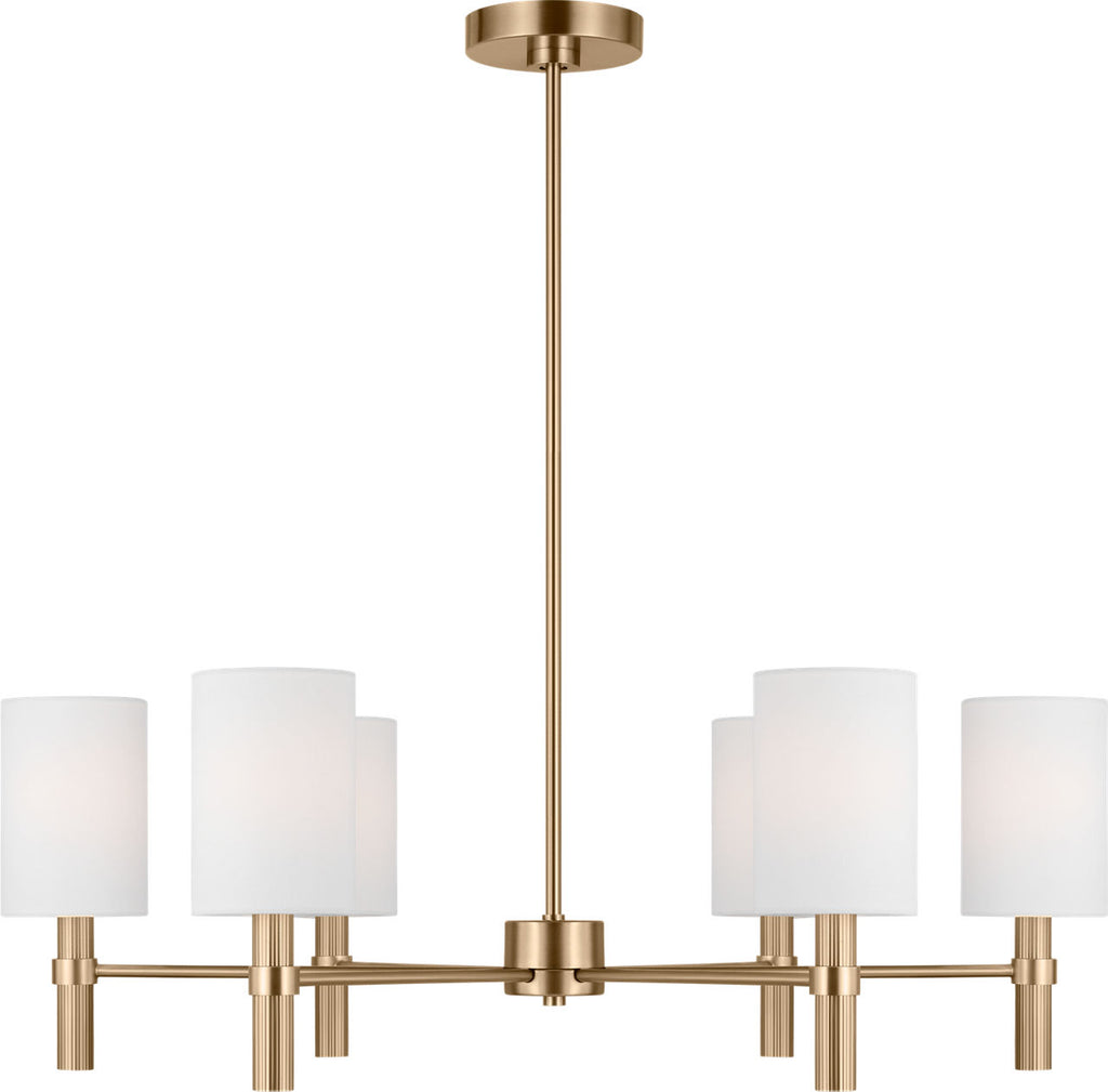 Manor Large Chandelier Satin Brass