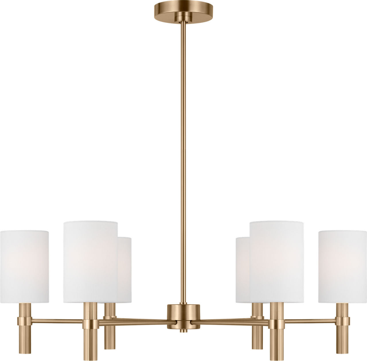 Manor Large Chandelier Satin Brass