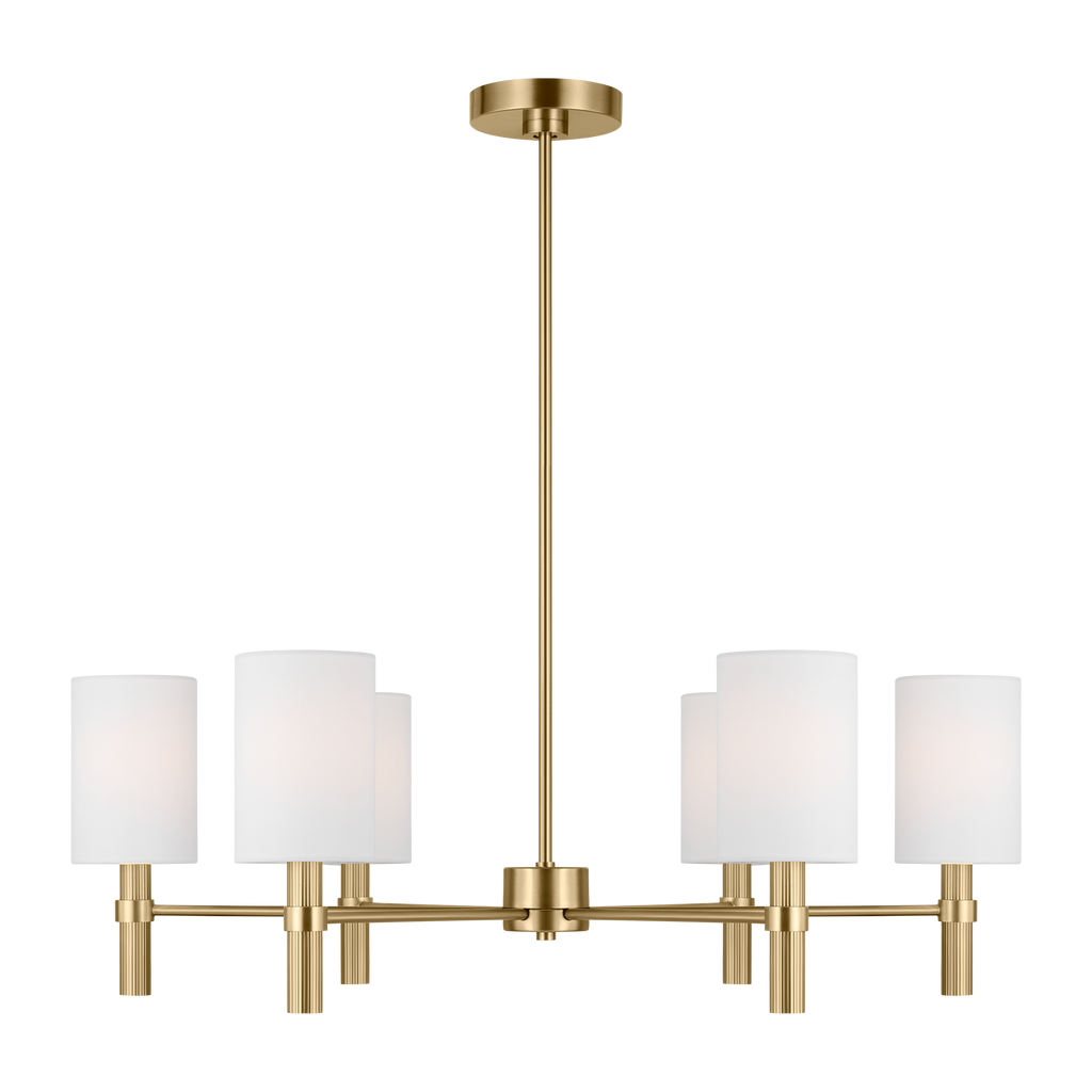 Manor Large Chandelier Satin Brass