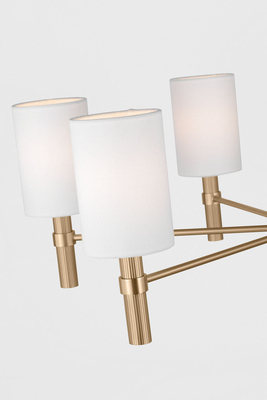 Manor Large Chandelier Satin Brass