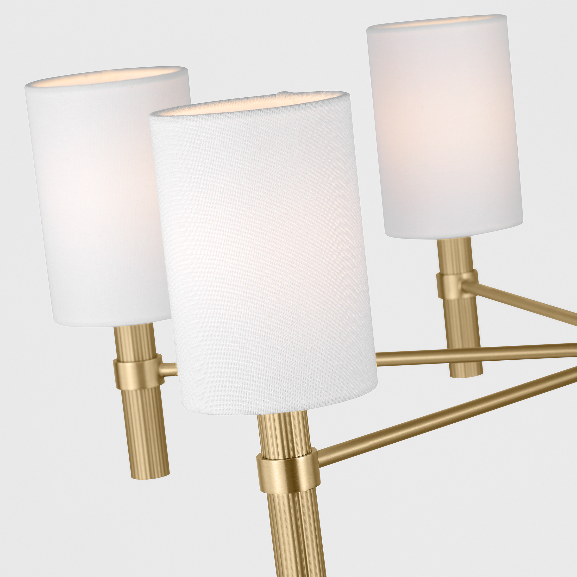Manor Large Chandelier Satin Brass