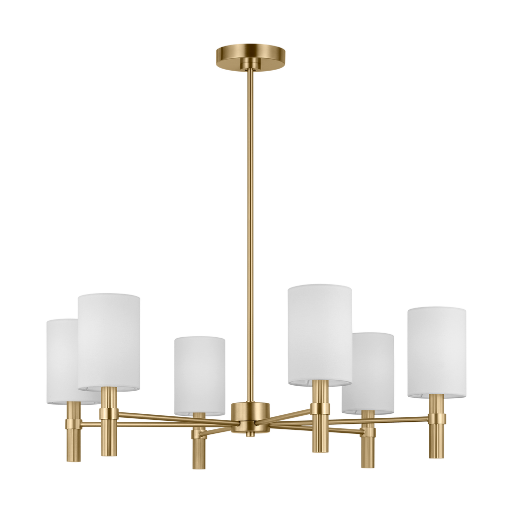 Manor Large Chandelier Satin Brass