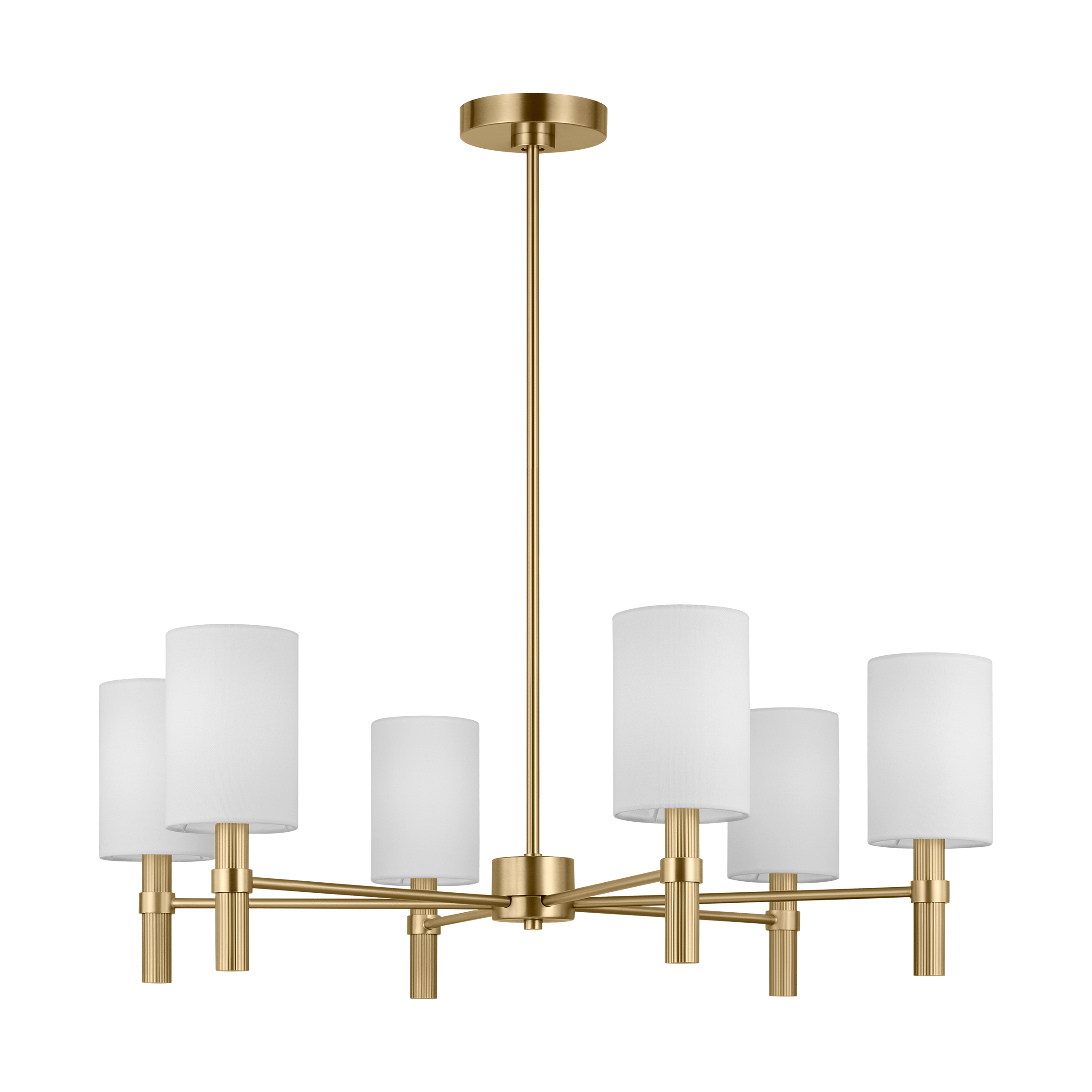 Manor Large Chandelier Satin Brass