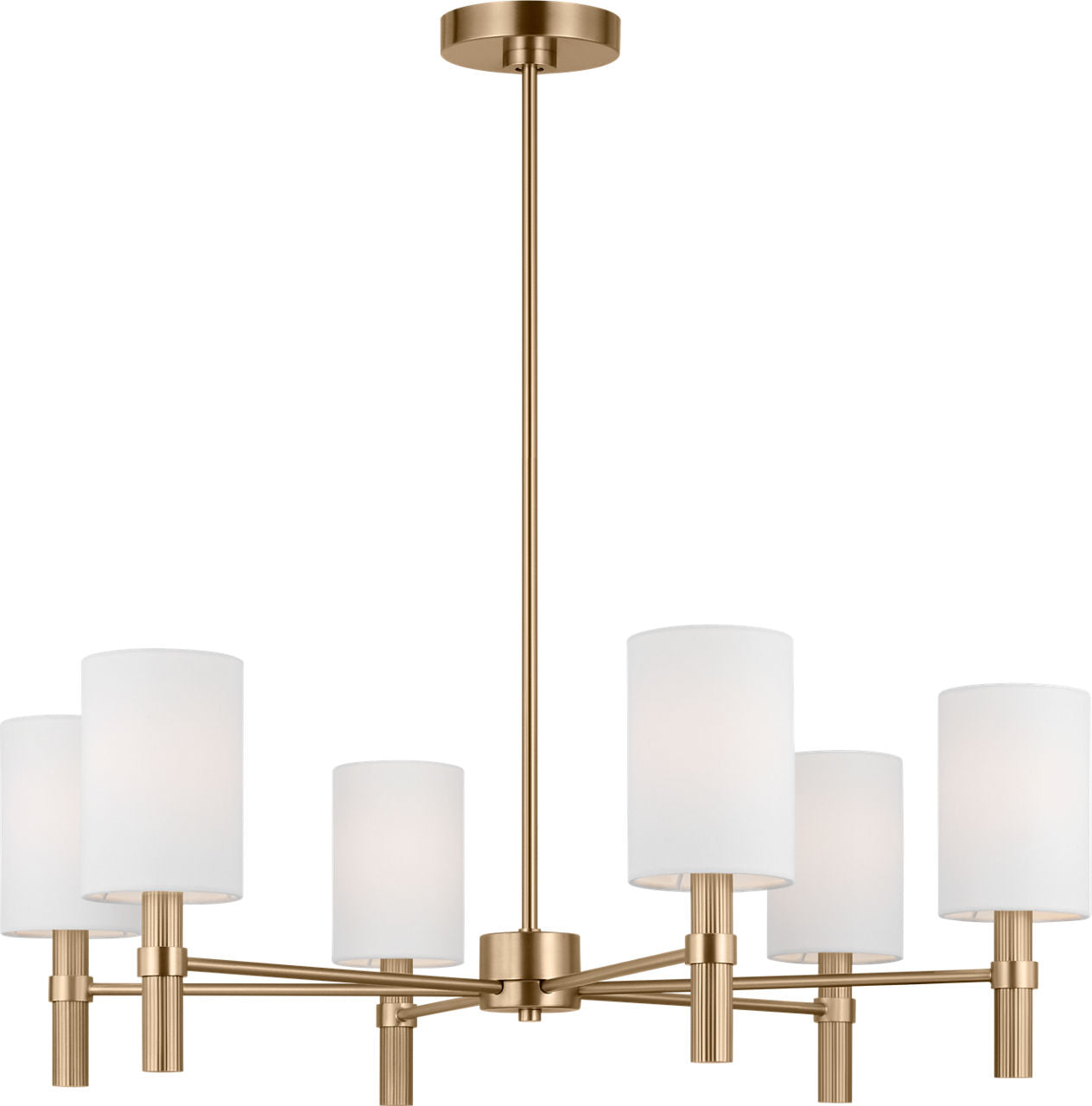 Manor Large Chandelier Satin Brass