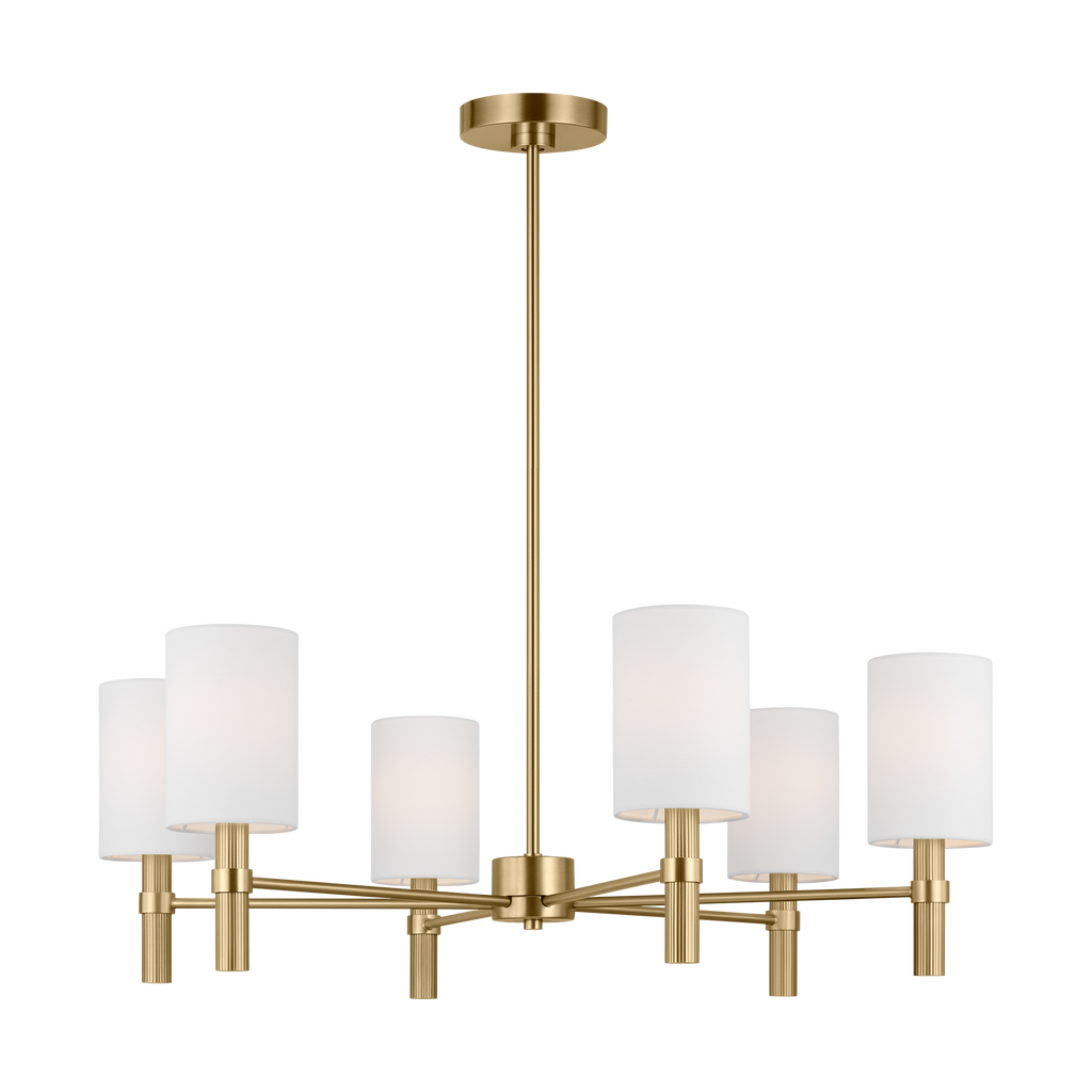 Manor Large Chandelier Satin Brass