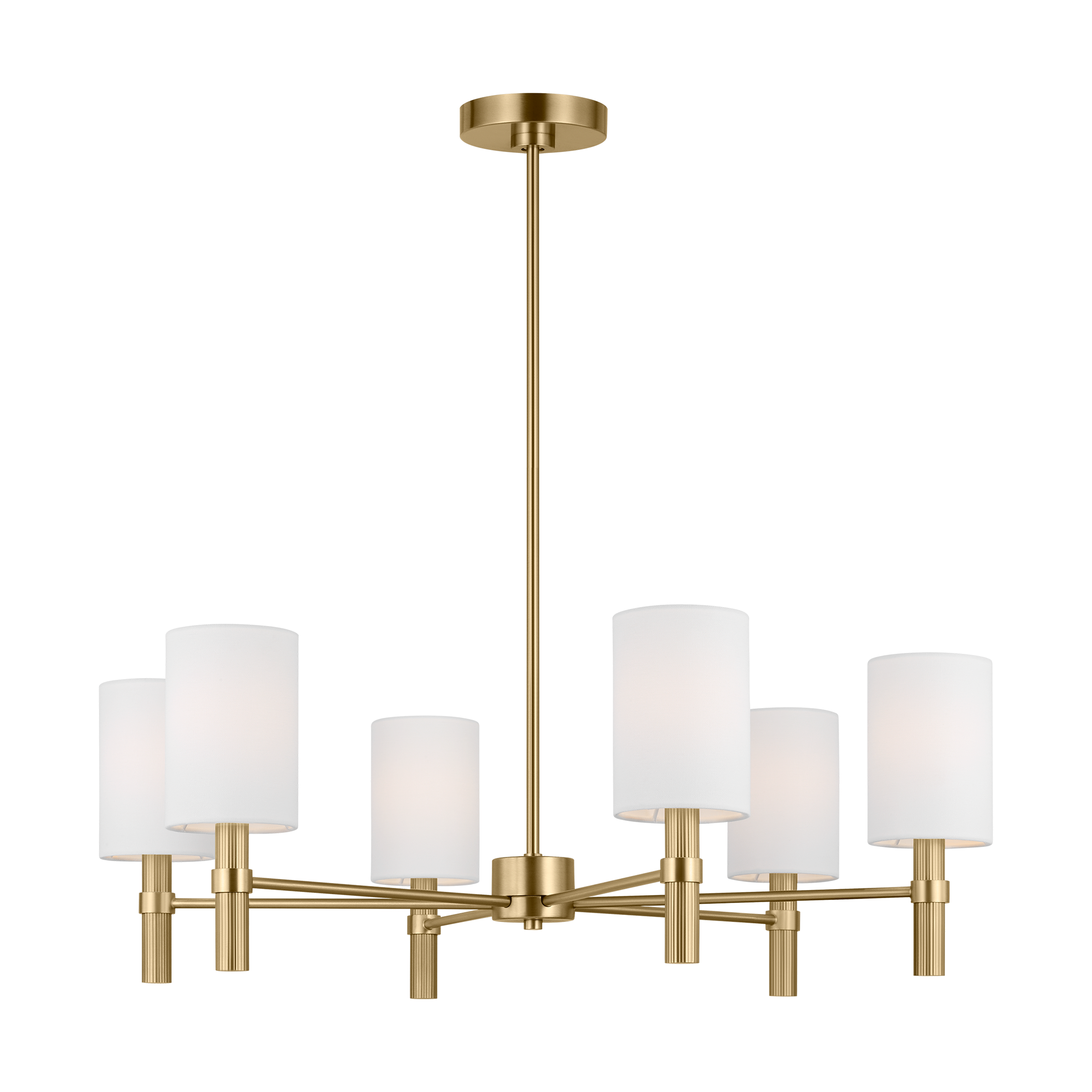 Manor Large Chandelier Satin Brass