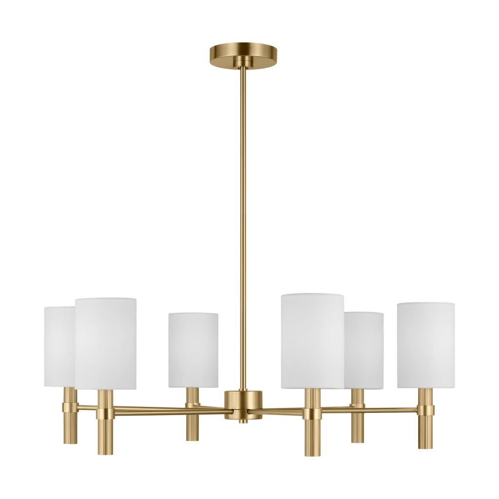 Manor Large Chandelier Satin Brass