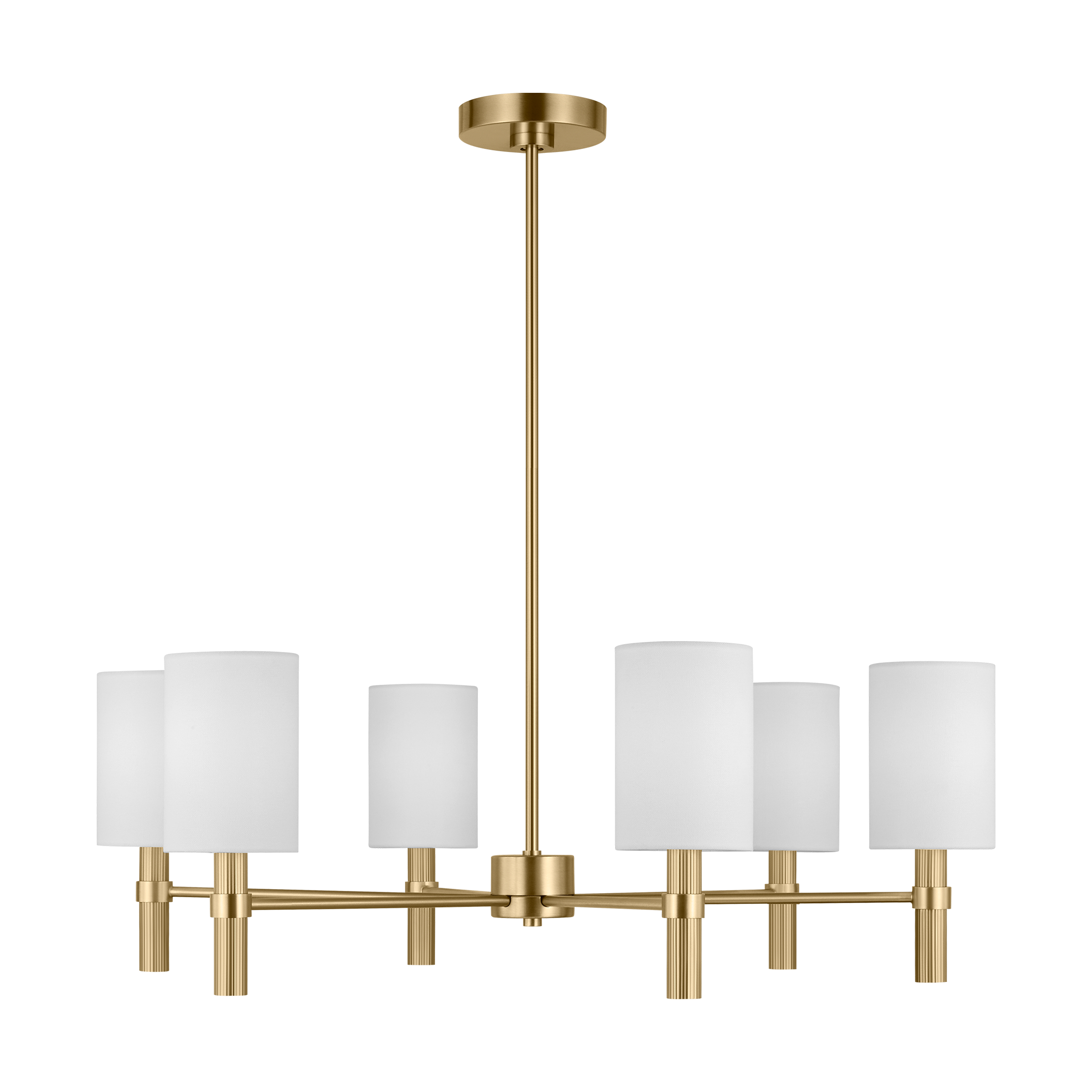 Manor Large Chandelier Satin Brass
