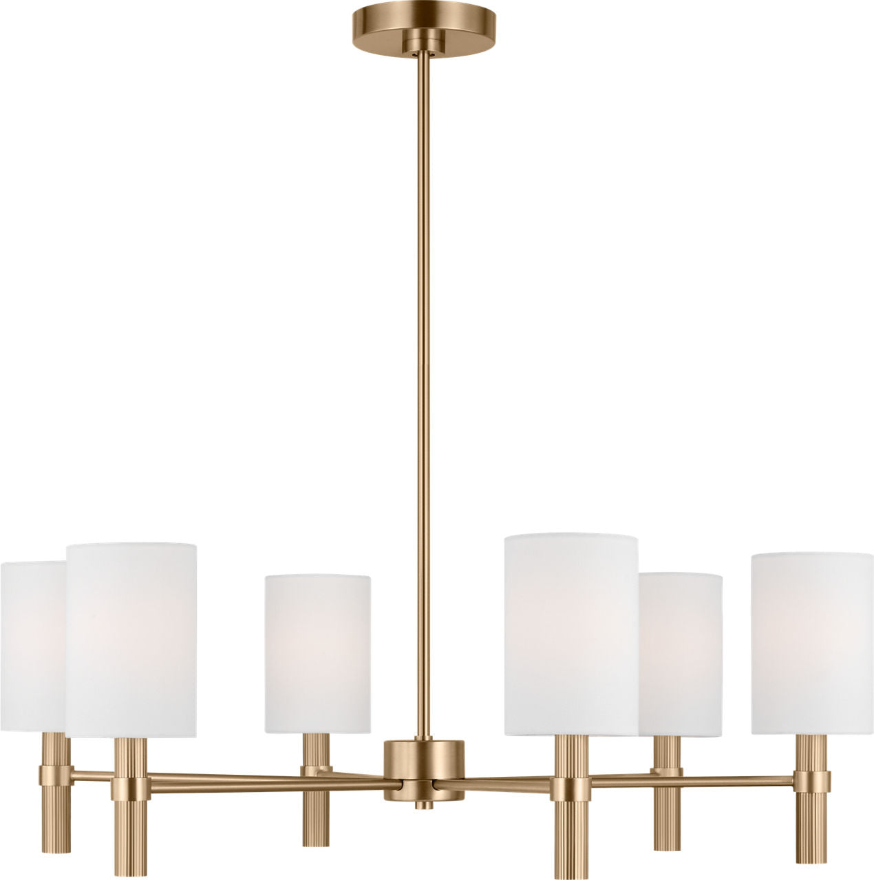Manor Large Chandelier Satin Brass