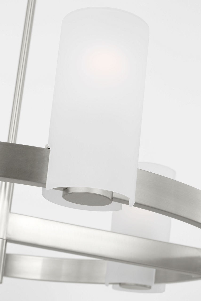Rhode Large Chandelier Brushed Steel