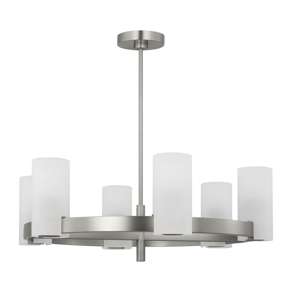 Rhode Large Chandelier Brushed Steel