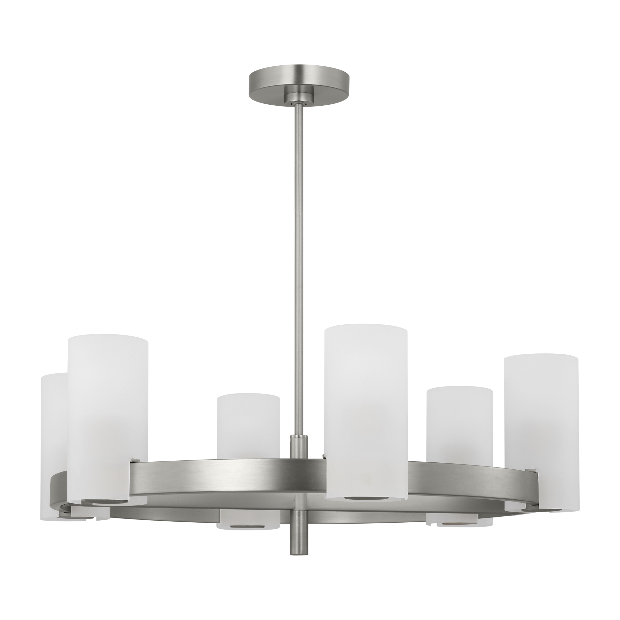 Rhode Large Chandelier Brushed Steel