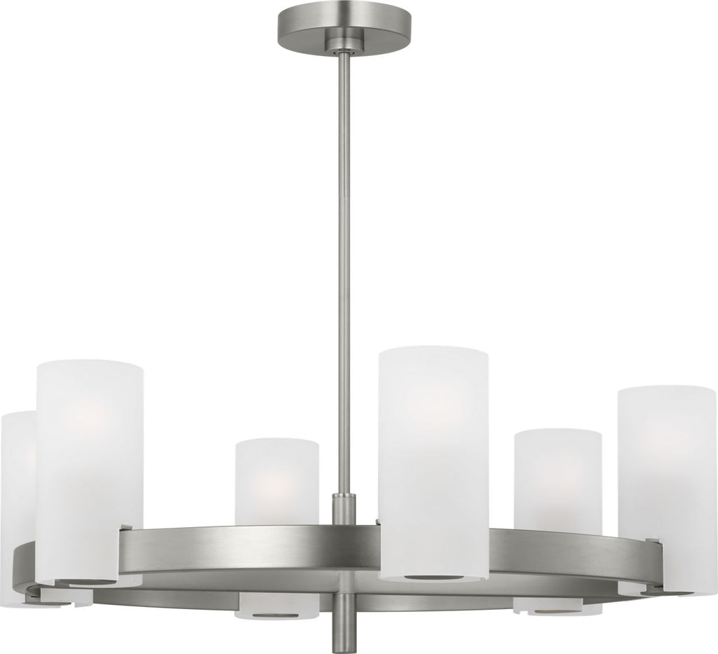 Rhode Large Chandelier Brushed Steel