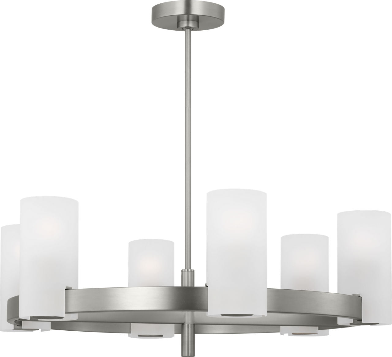 Rhode Large Chandelier Brushed Steel