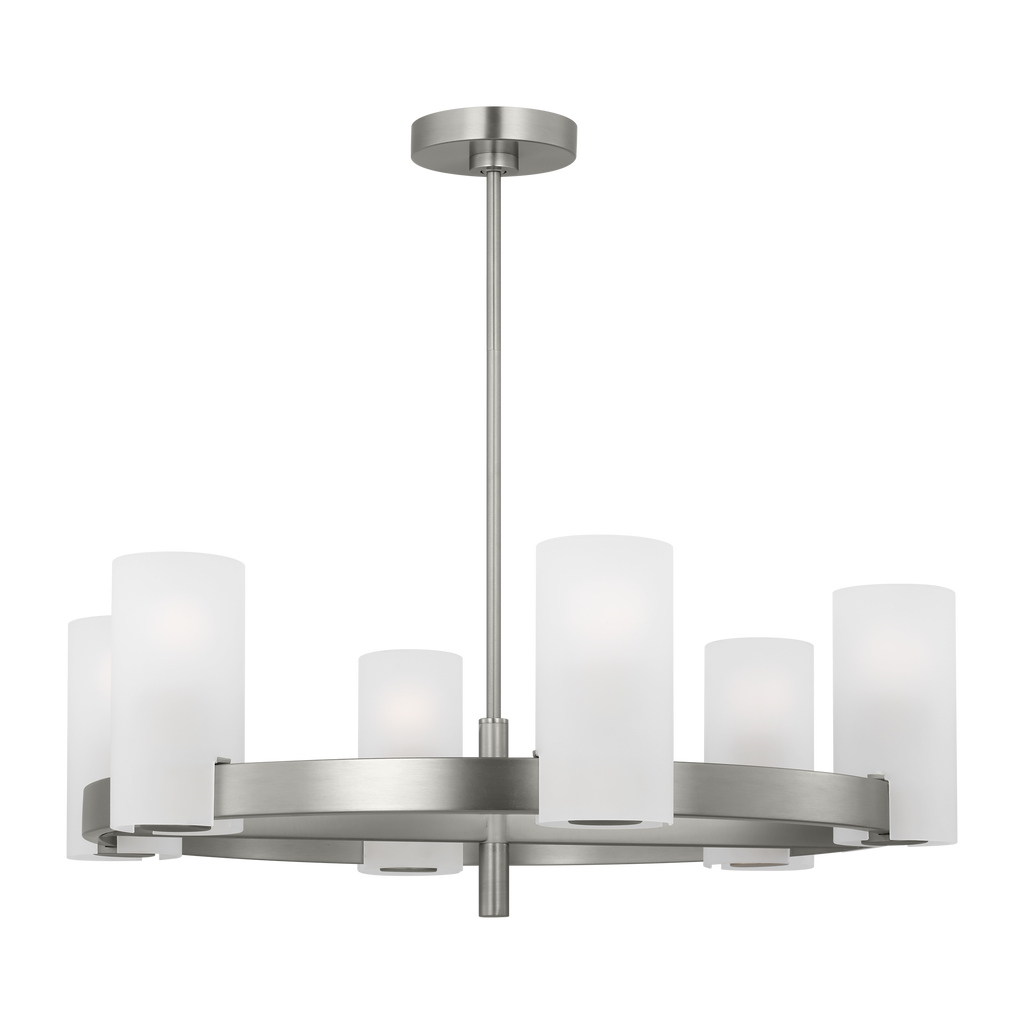 Rhode Large Chandelier Brushed Steel
