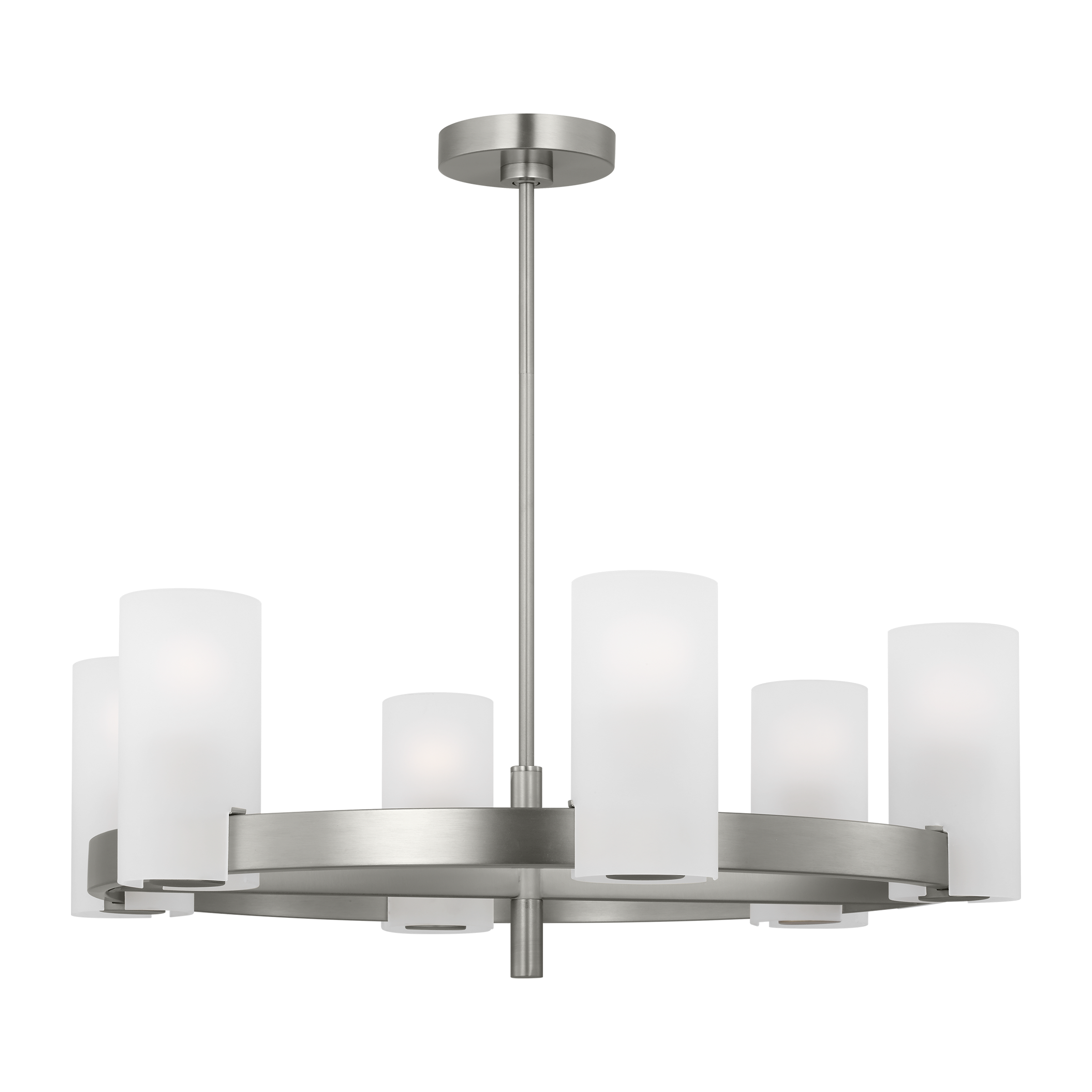 Rhode Large Chandelier Brushed Steel