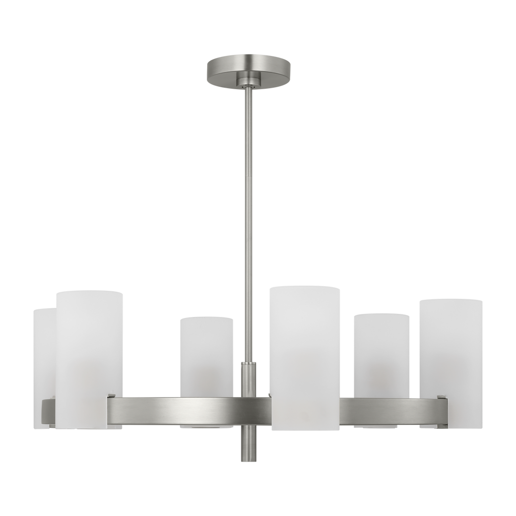 Rhode Large Chandelier Brushed Steel