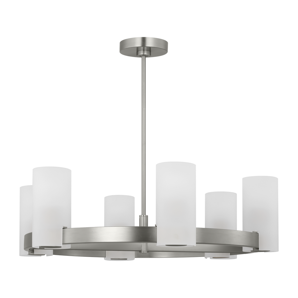 Rhode Large Chandelier Brushed Steel