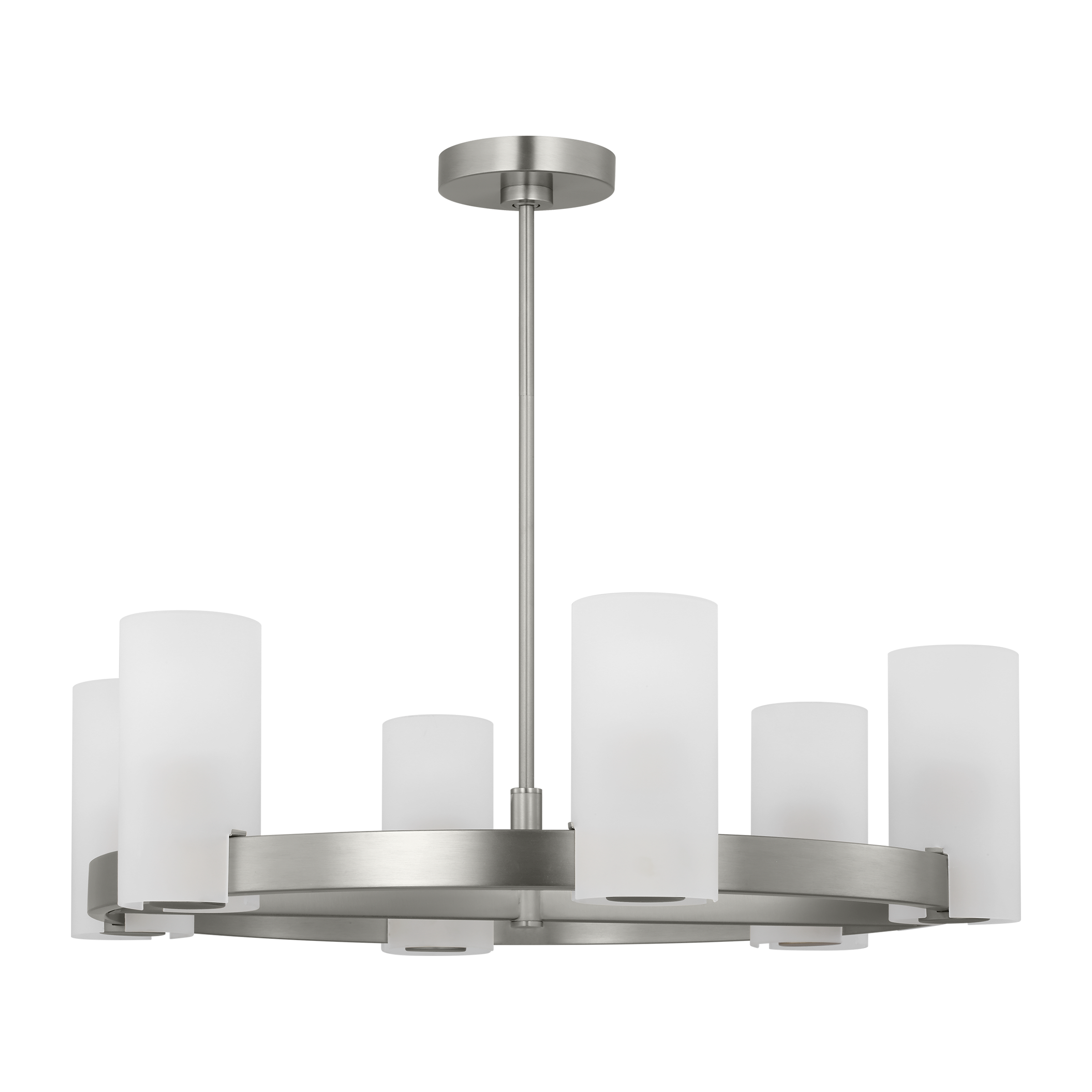 Rhode Large Chandelier Brushed Steel