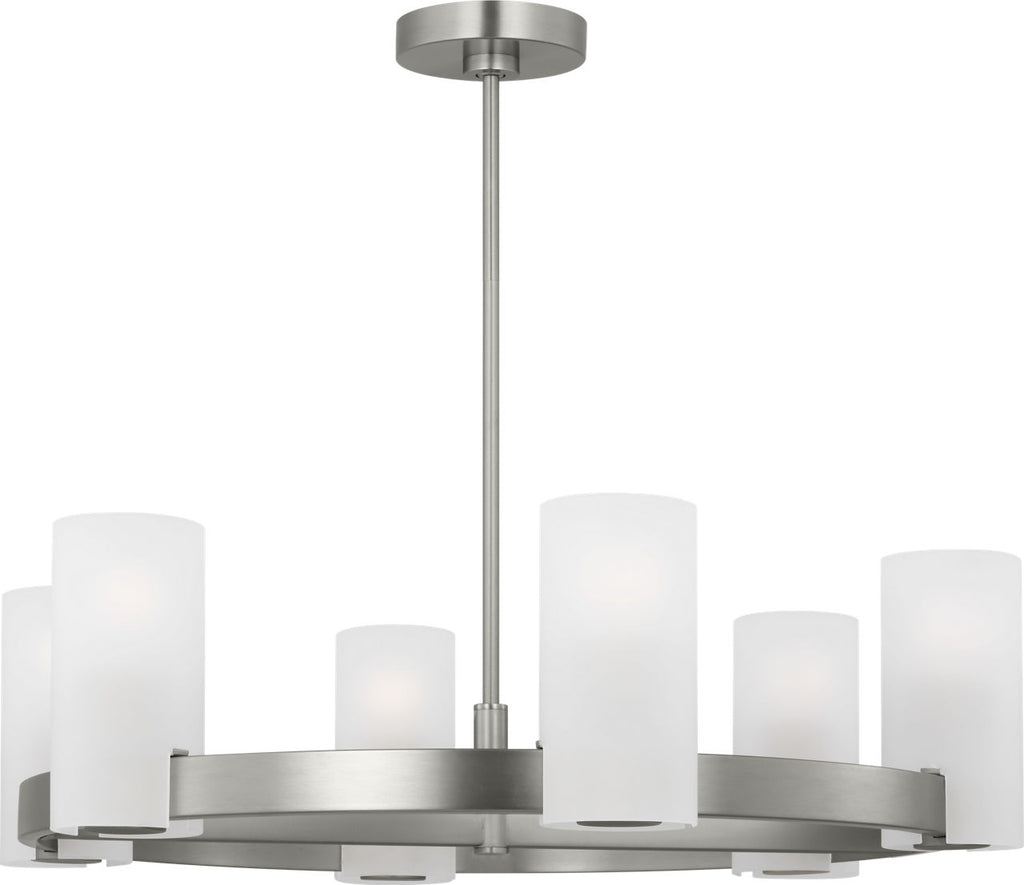 Rhode Large Chandelier Brushed Steel