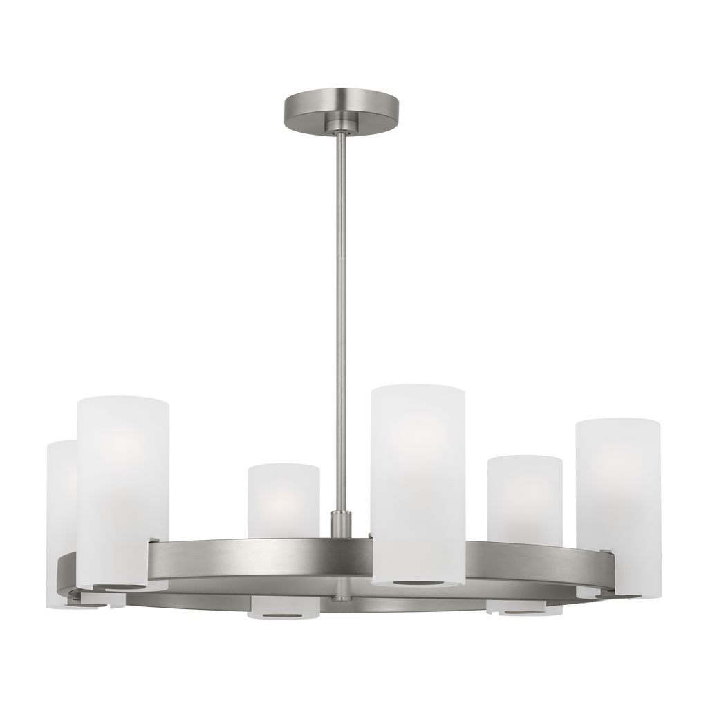 Rhode Large Chandelier Brushed Steel