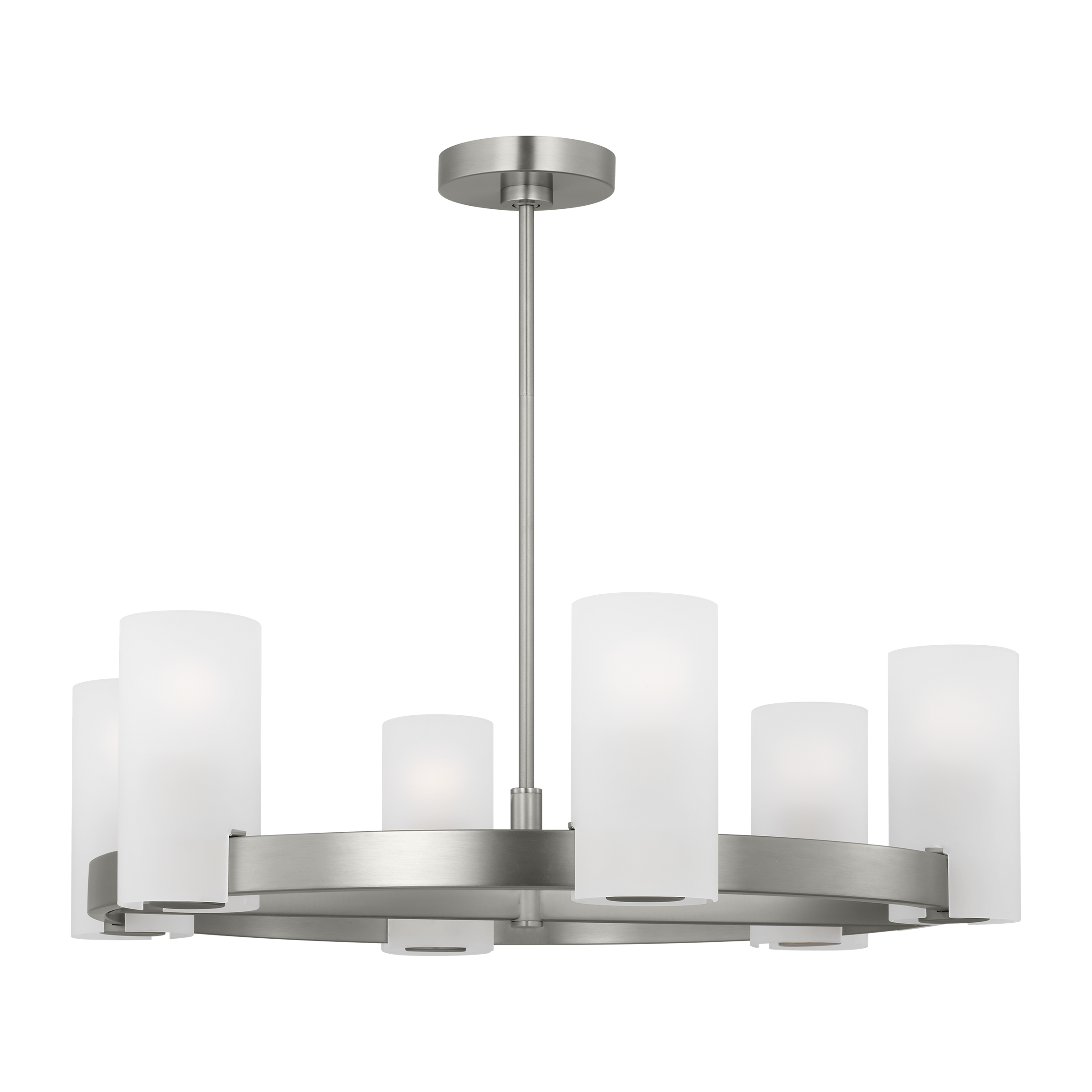 Rhode Large Chandelier Brushed Steel