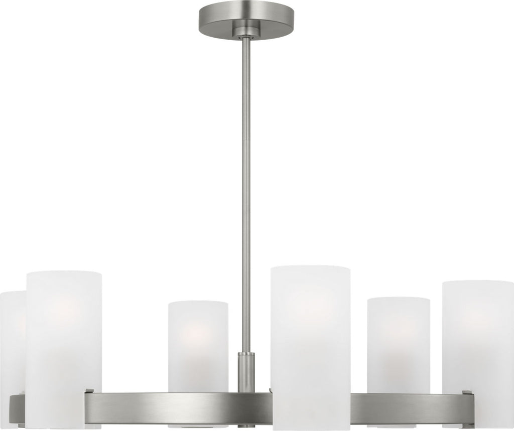 Rhode Large Chandelier Brushed Steel