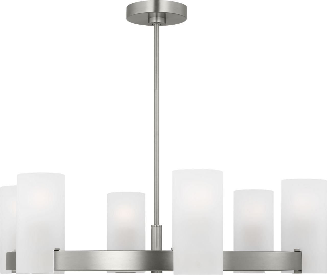 Rhode Large Chandelier Brushed Steel