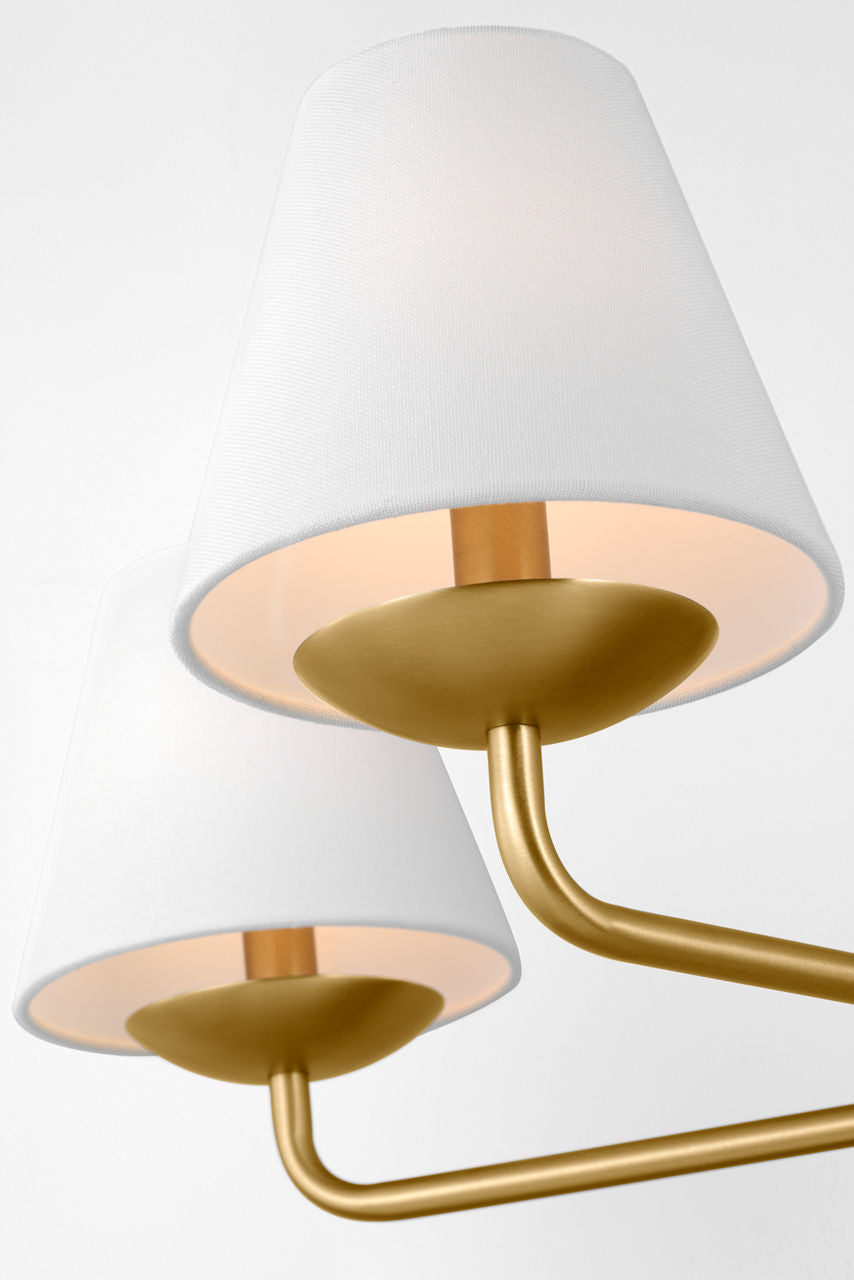 Albion Medium Chandelier Satin Brass