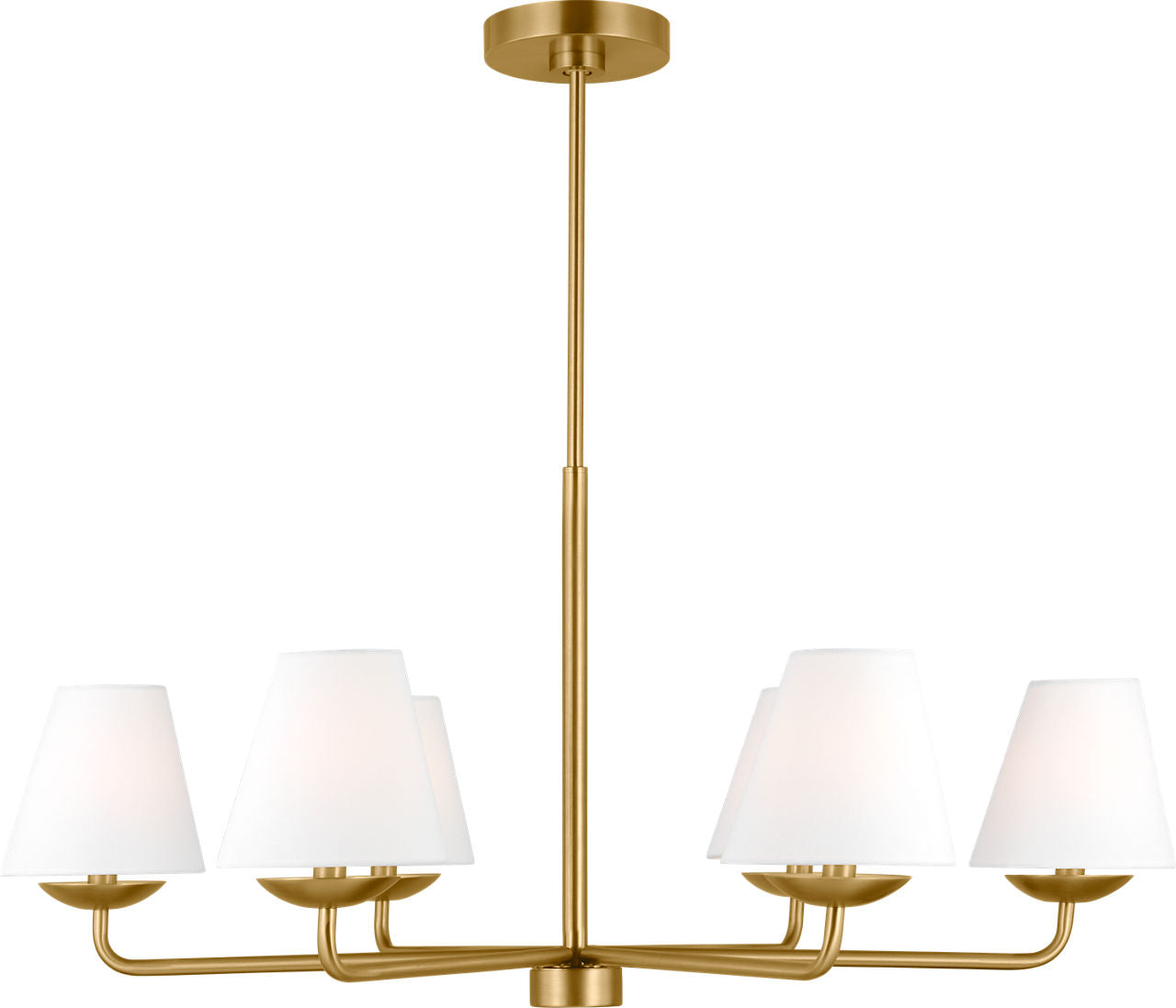 Albion Large Chandelier Satin Brass