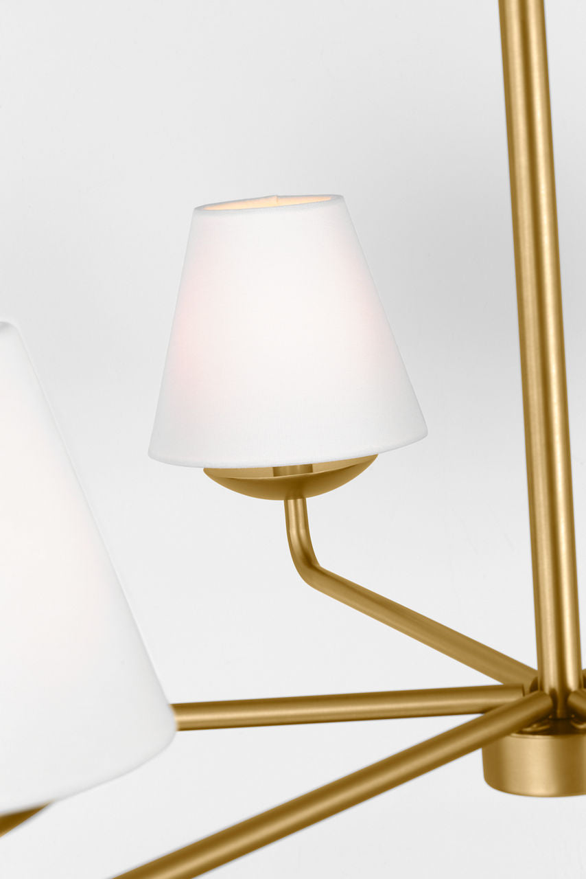 Albion Large Chandelier Satin Brass