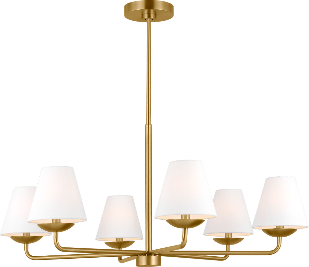 Albion Large Chandelier Satin Brass