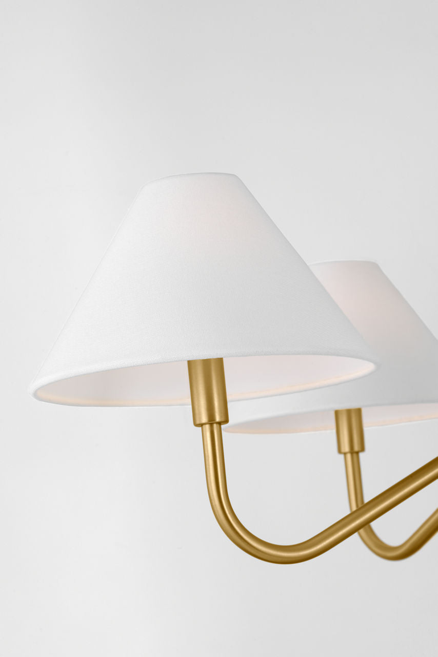 Eldon Medium Chandelier Satin Brass