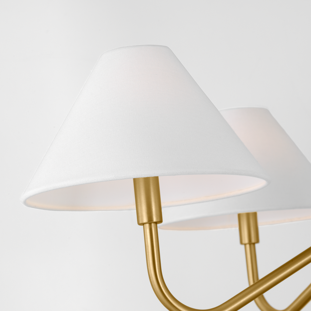 Eldon Medium Chandelier Satin Brass