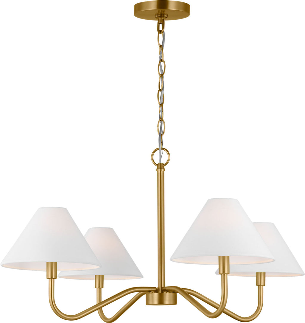 Eldon Medium Chandelier Satin Brass