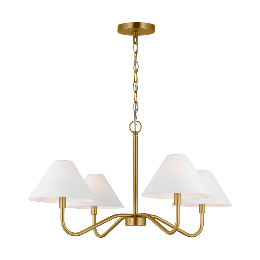 Eldon Medium Chandelier Satin Brass