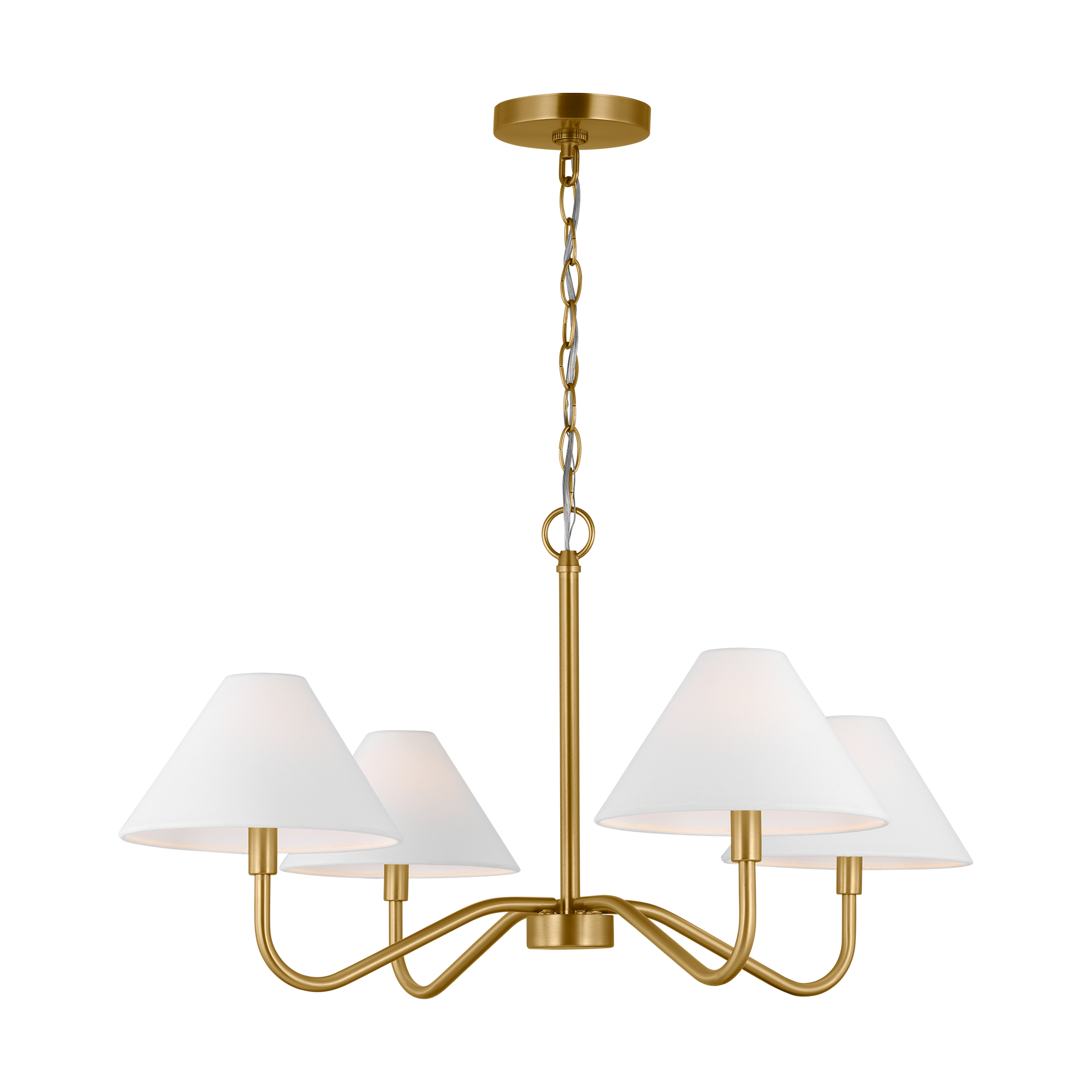 Eldon Medium Chandelier Satin Brass
