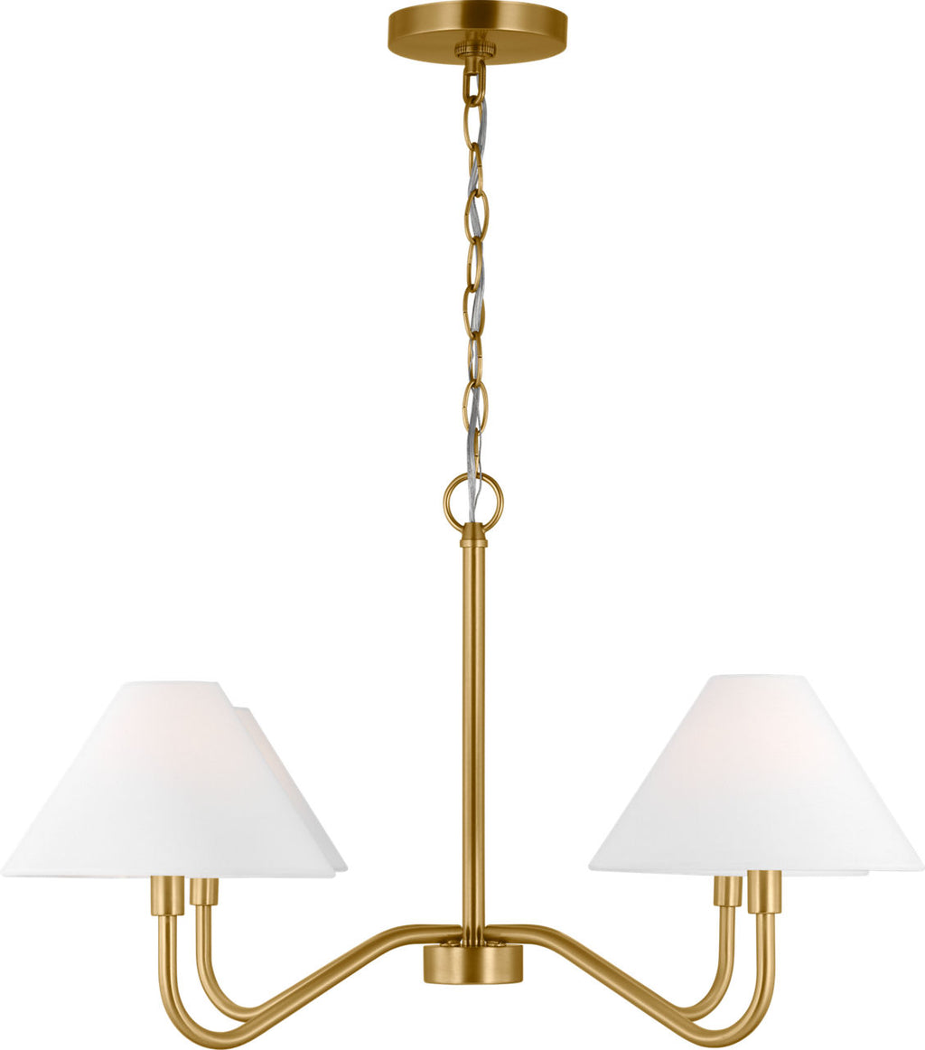 Eldon Medium Chandelier Satin Brass