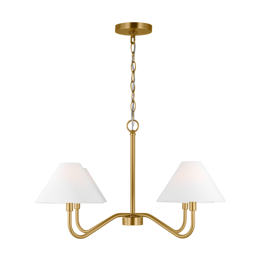 Eldon Medium Chandelier Satin Brass