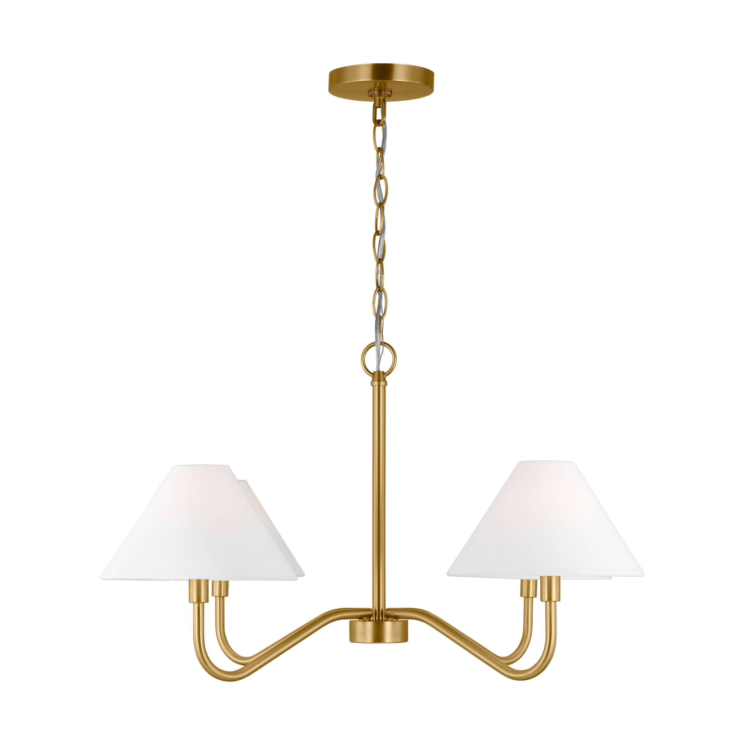 Eldon Medium Chandelier Satin Brass