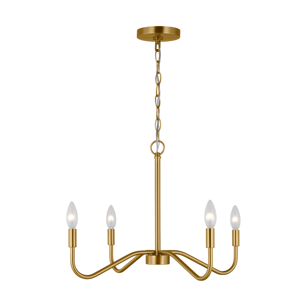 Eldon Medium Chandelier Satin Brass
