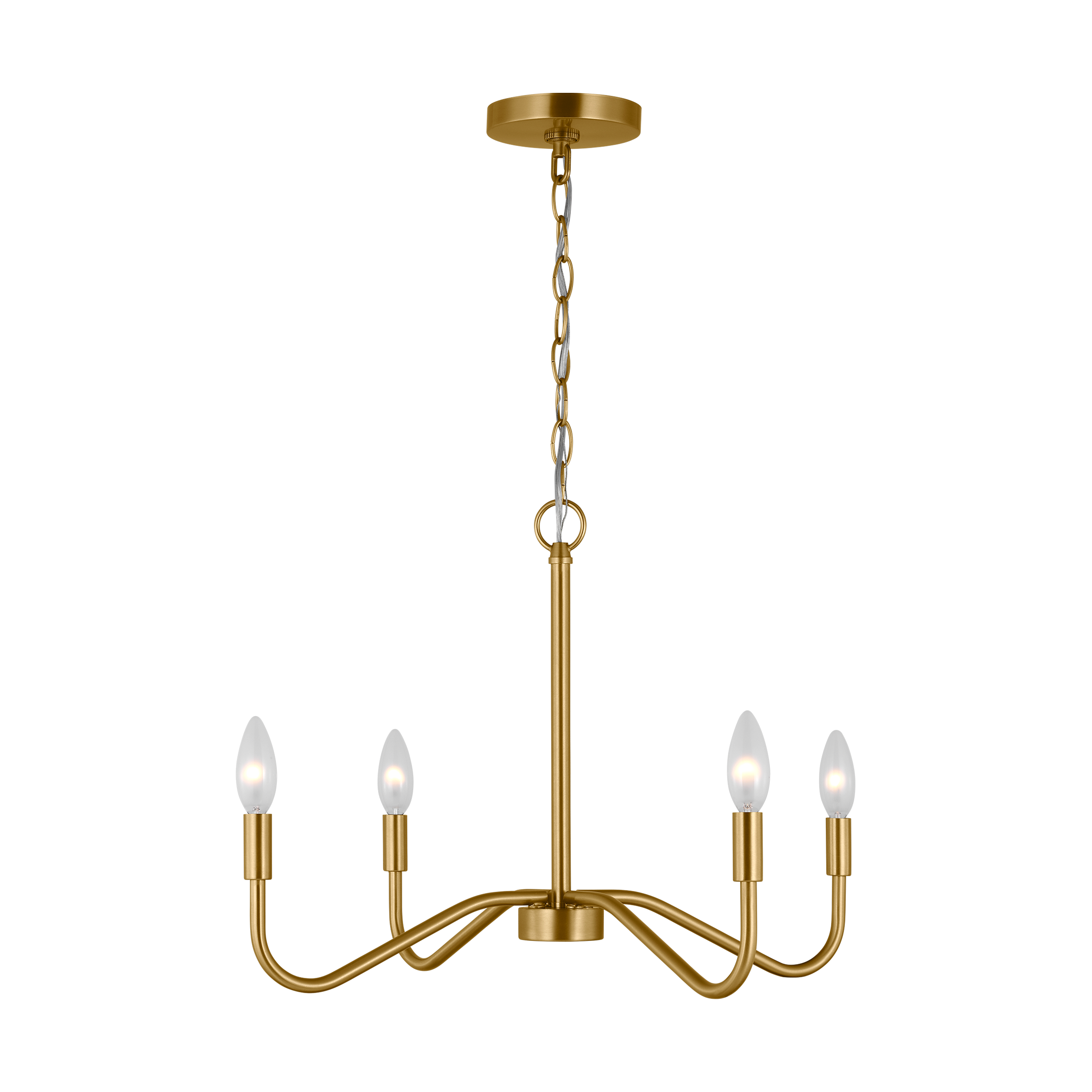 Eldon Medium Chandelier Satin Brass