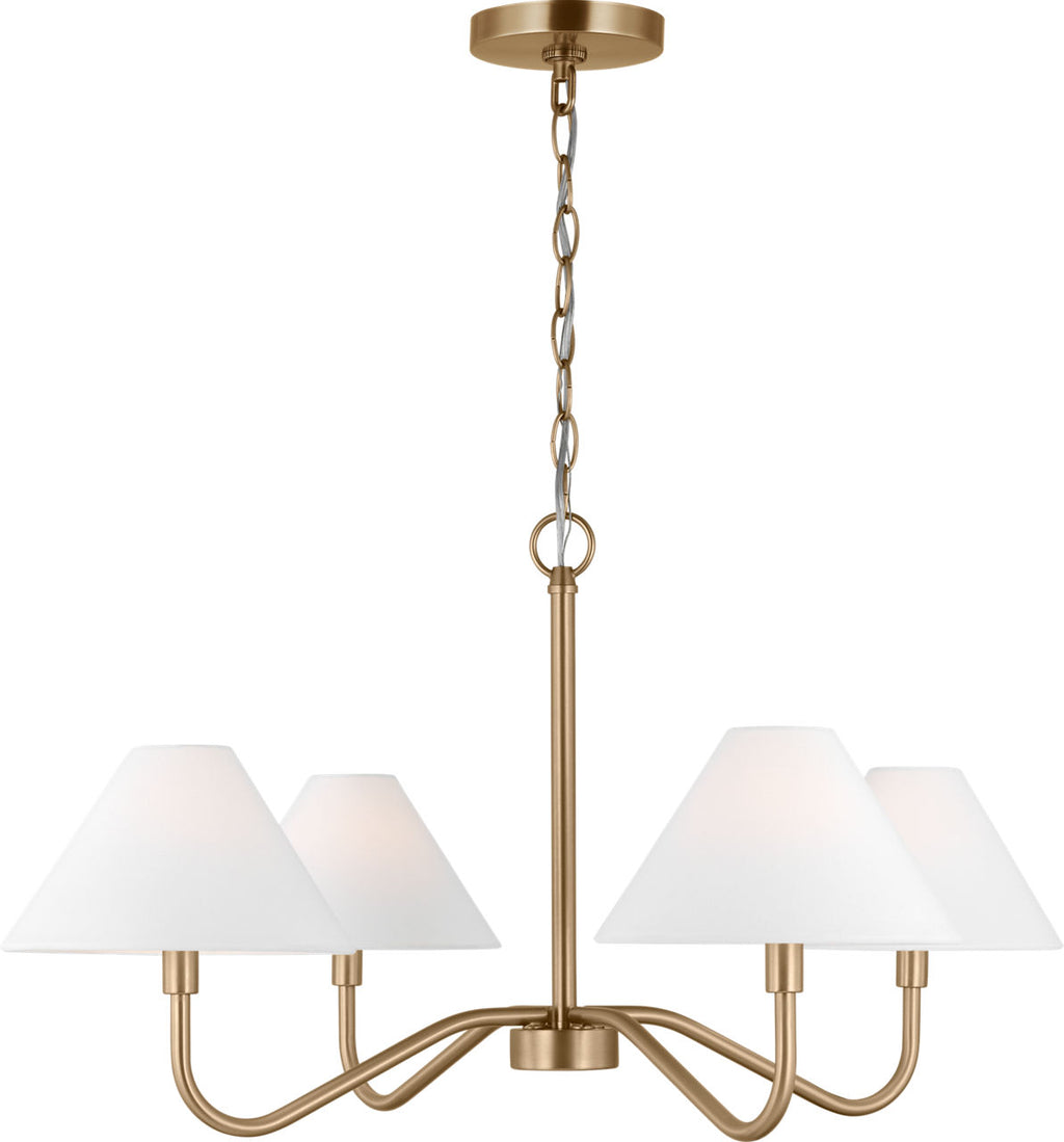 Eldon Medium Chandelier Satin Brass