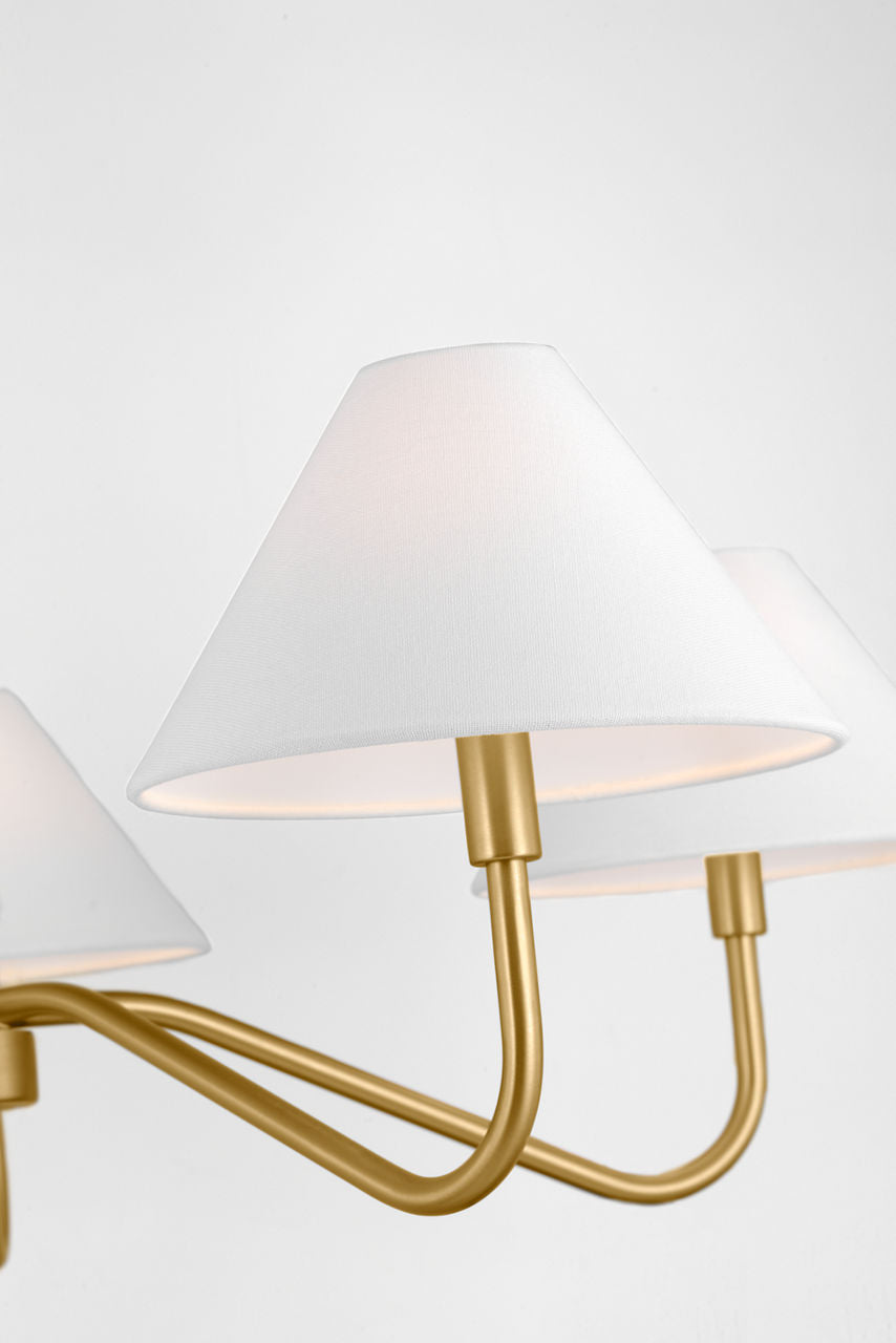 Eldon Large Chandelier Satin Brass