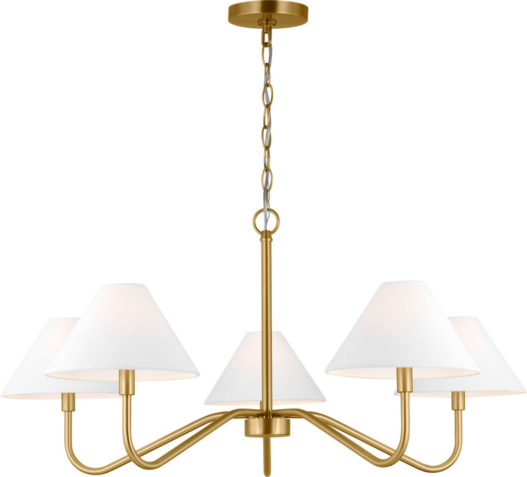 Eldon Large Chandelier Satin Brass