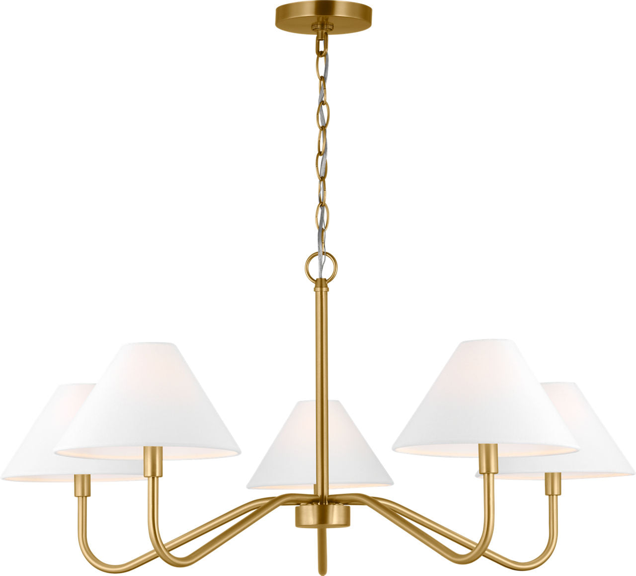 Eldon Large Chandelier Satin Brass