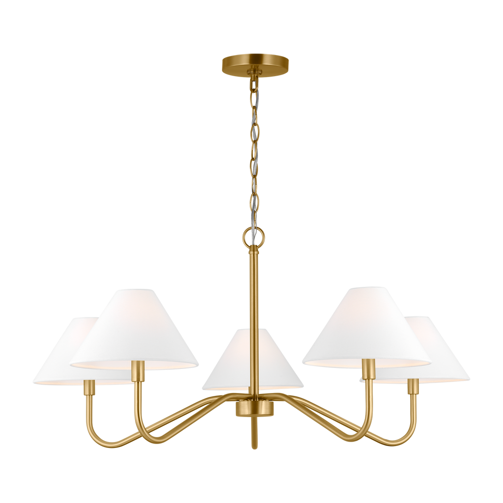 Eldon Large Chandelier Satin Brass