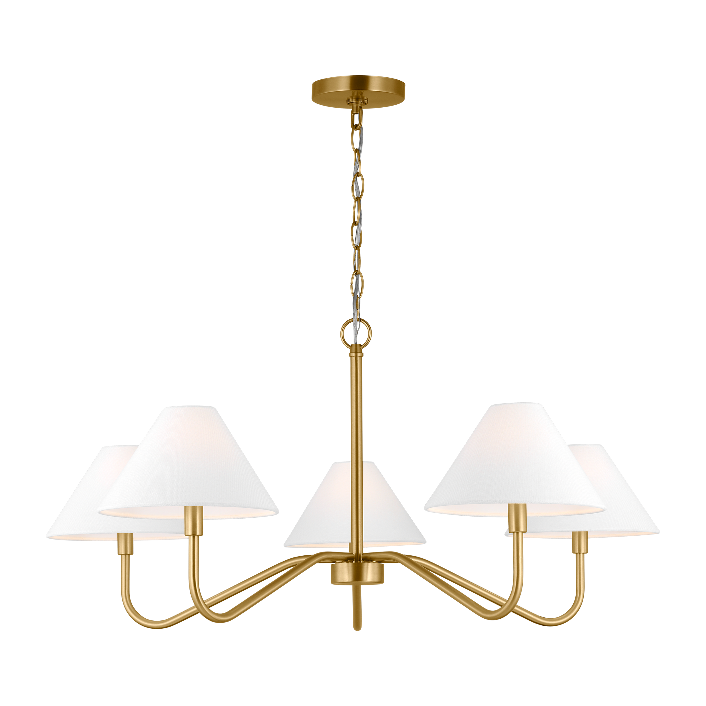 Eldon Large Chandelier Satin Brass